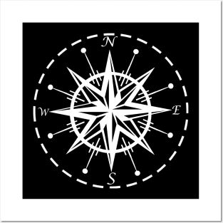 Wind rose star Posters and Art